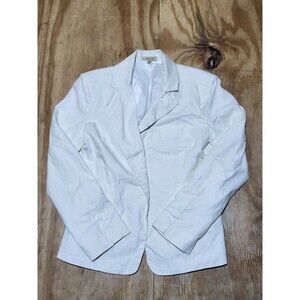 BEULAH linen blend blazer Women M Ivory knit @H5